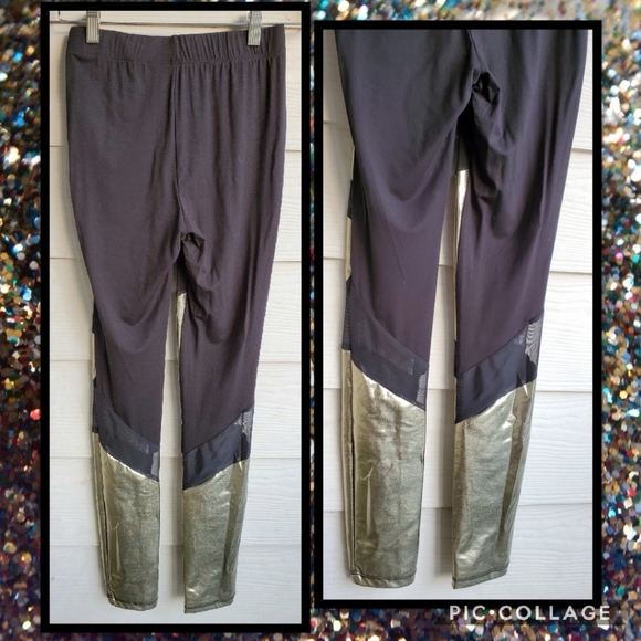 SHEIN Geometric Metallic Mesh Pattern Leggings - Picture 16 of 16